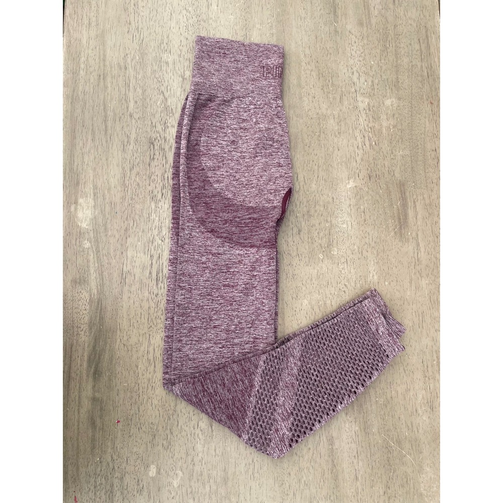 Pink‎ Victoria's Secret Seamless High Waist Leggings Burgundy Marl Mesh Small